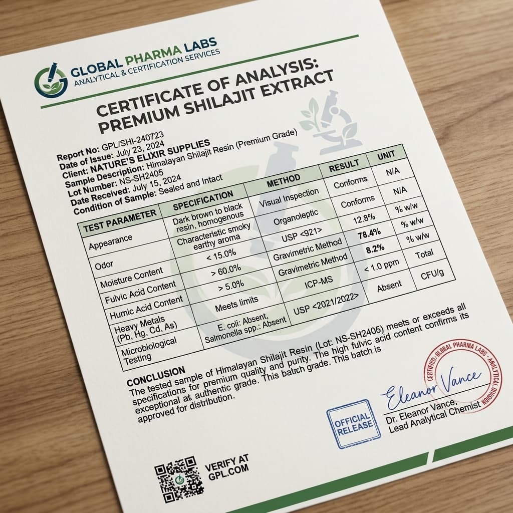 Shilajeet Lab Test Report