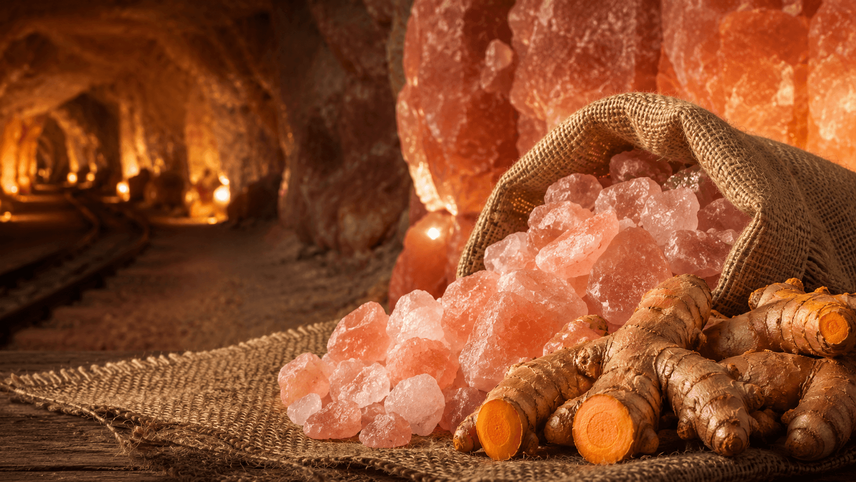 Pure Pink Salt
& Turmeric –
Naturally Mined